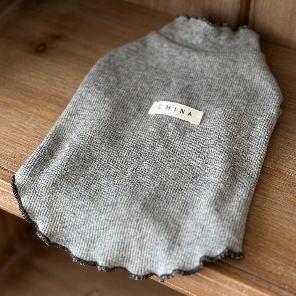 Ruffle-Hem Bow Turtleneck Tee