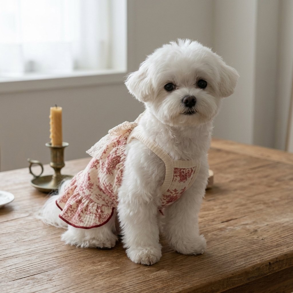 French Toile Ruffle Sundress