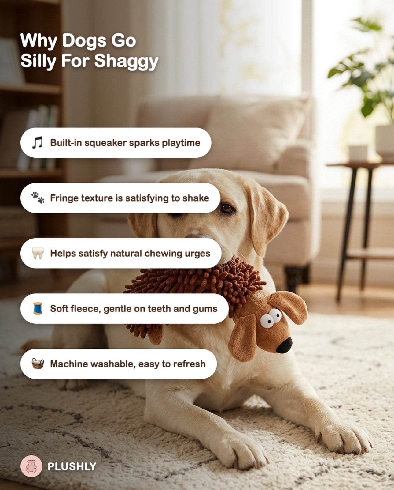 Shaggy the Mop-Fur Pup Plush