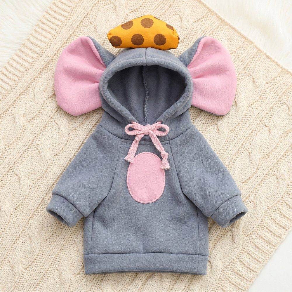 Cheese Hat Mouse Cosplay Hoodie for Dogs
