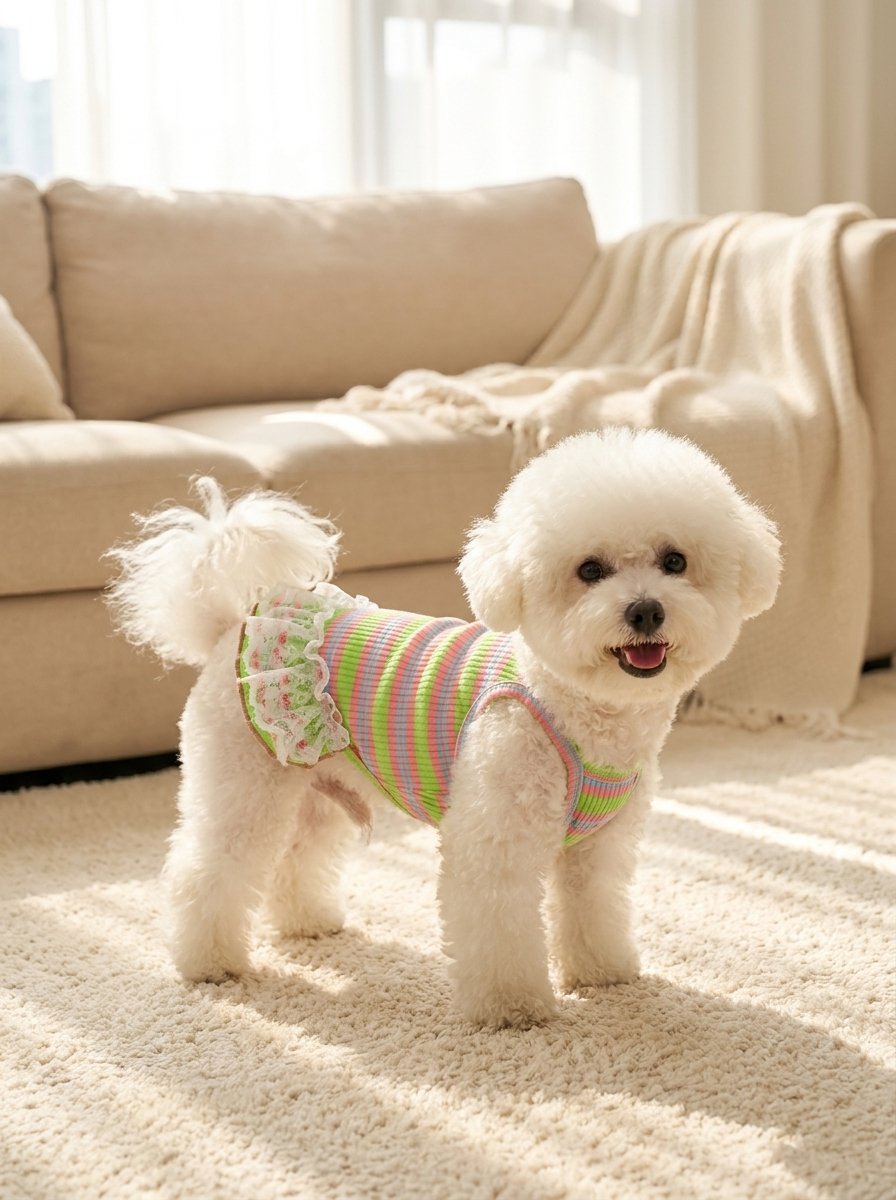 Rainbow Striped Lace Sundress for Dogs & Cats