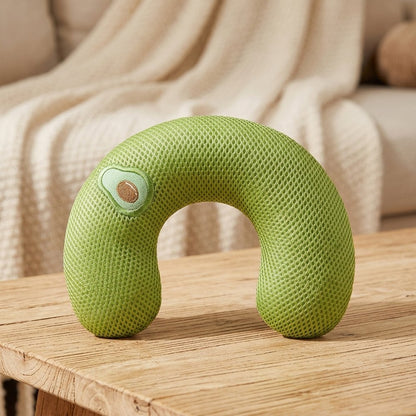 Cozy Arch Pet Headrest Pillow — Soft Curved Neck Support