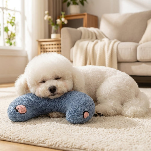 Cozy Arch Pet Headrest Pillow — Soft Curved Neck Support