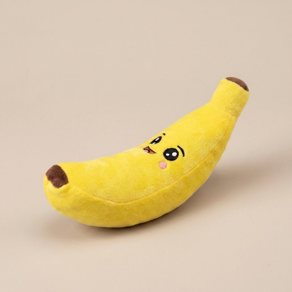 Squeaky Banana Plush Chew Toy for Dogs