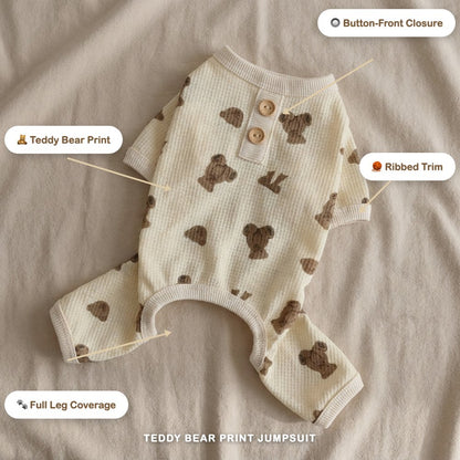 Teddy Bear Print Jumpsuit