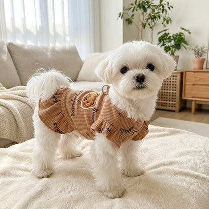 Love Script Ribbed Knit Dress for Dogs
