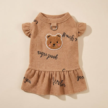 Love Script Ribbed Knit Dress for Dogs