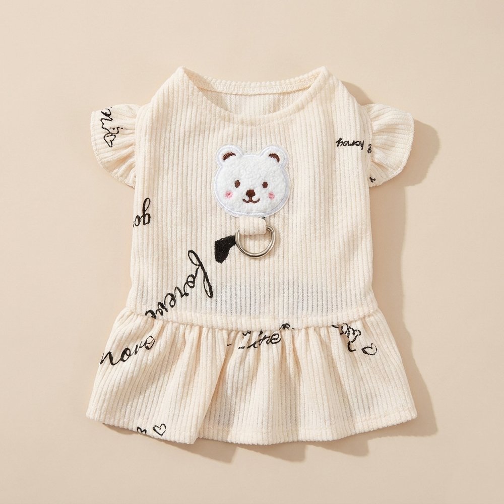 Love Script Ribbed Knit Dress for Dogs