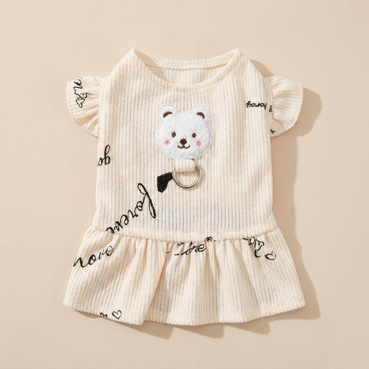 Love Script Ribbed Knit Dress for Dogs
