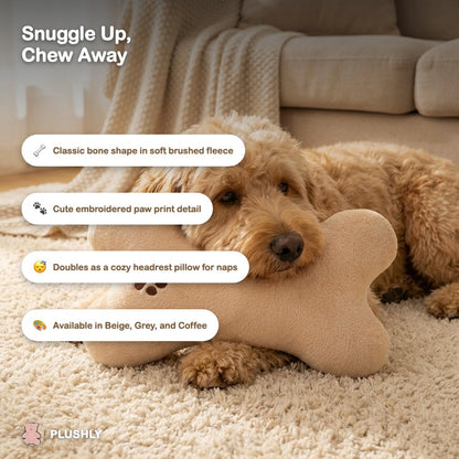 Cozy Bone-Shaped Pet Pillow