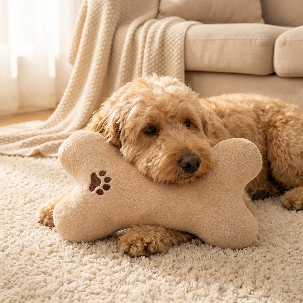 Cozy Bone-Shaped Pet Pillow