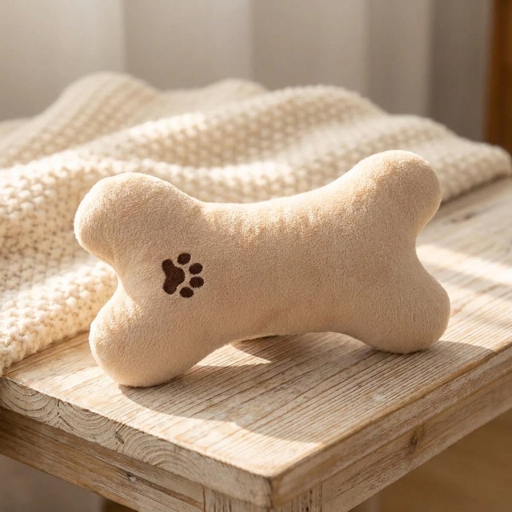 Cozy Bone-Shaped Pet Pillow