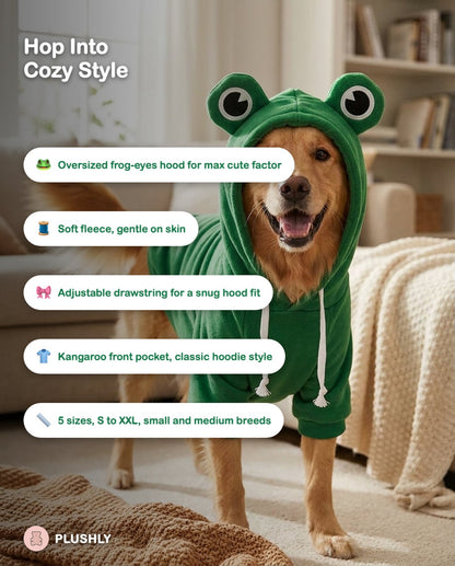 Big-Eyes Frog Hoodie for Dogs