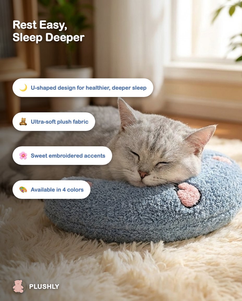 Cozy U-Shaped Pet Neck Pillow