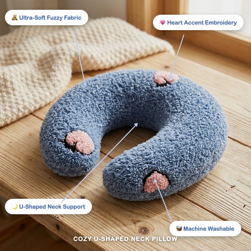 Cozy U-Shaped Pet Neck Pillow