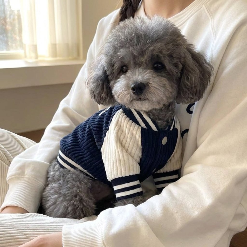 Corduroy Varsity Jacket for Dogs