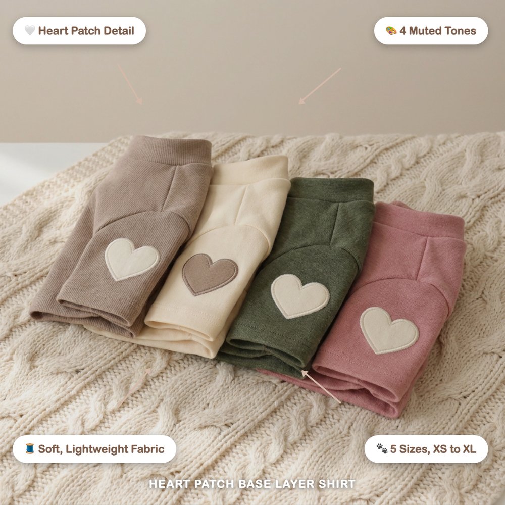 Heart Patch Base Layer Shirt for Dogs