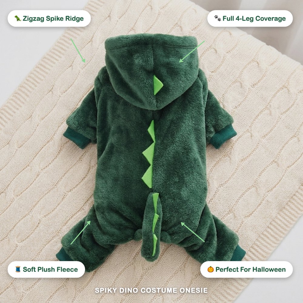 Spiky Dino Costume Onesie for Dogs