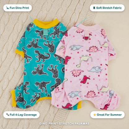 Dino Print Stretch Pajamas for Dogs