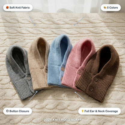 Cozy Knit Hood Scarf for Dogs