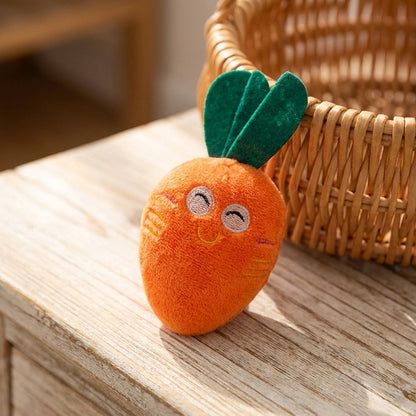 Plush Carrot Squeaky Toy for Dogs & Cats