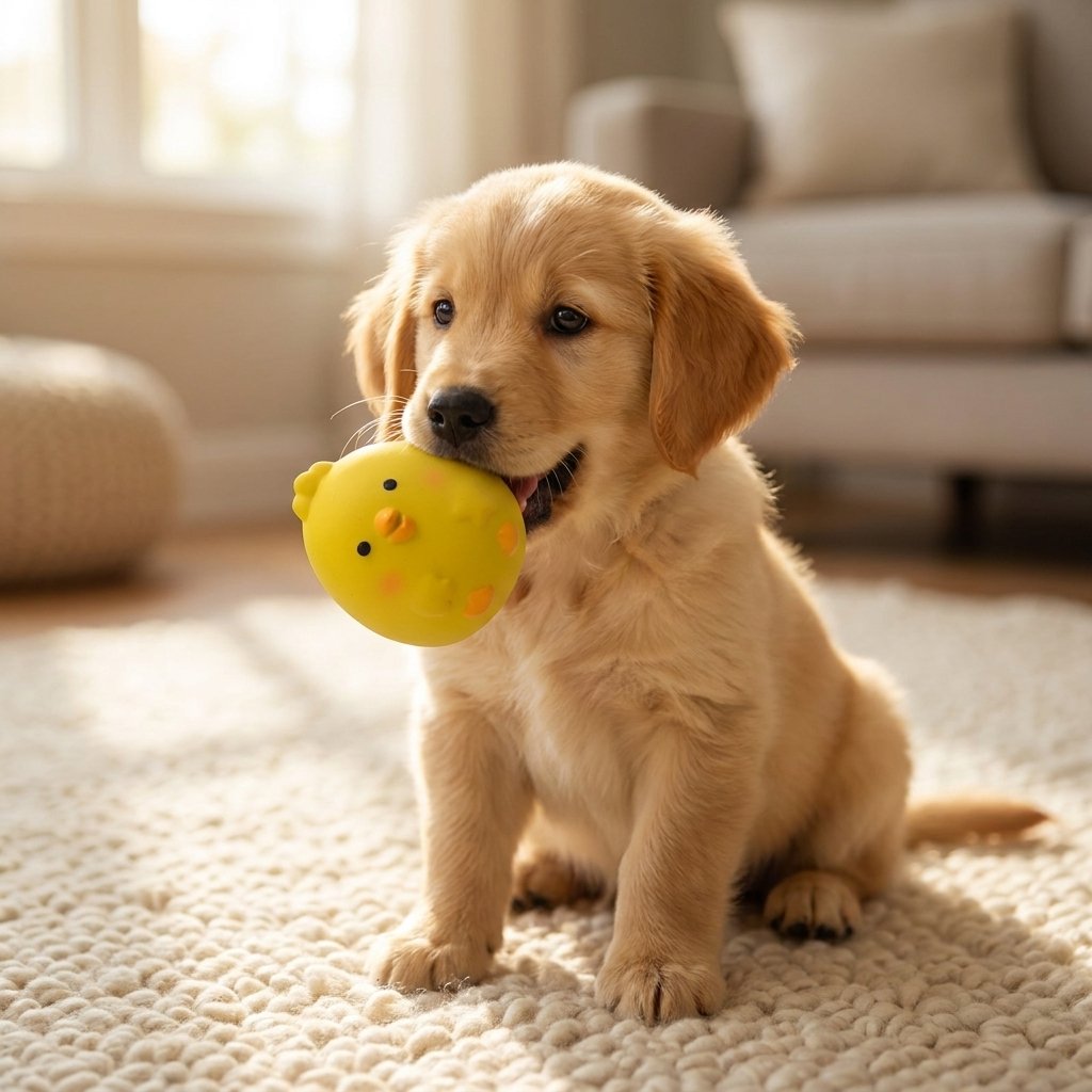 Squeaky Rubber Chick Dog Toy
