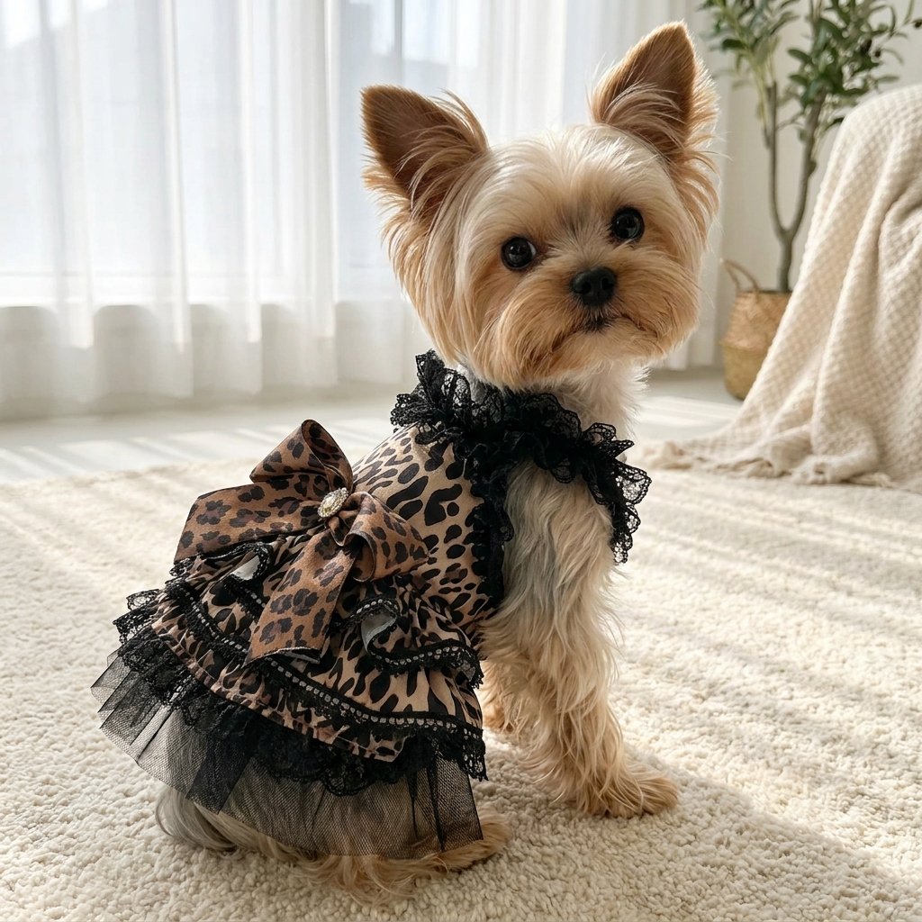 Leopard Lace Party Dress