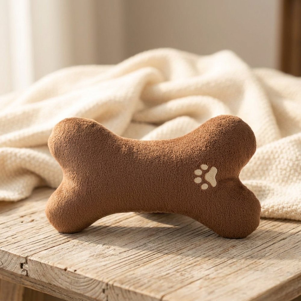 Cozy Bone-Shaped Pet Pillow