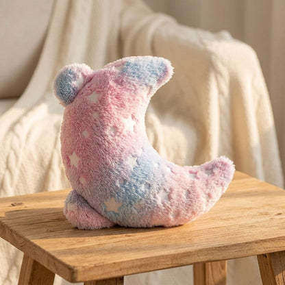 U-Crescent Moon Pet Sleeping Pillow — Star Print Neck Support Cushion