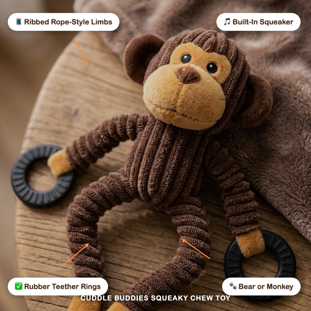 Cuddle Buddies Squeaky Chew Toy