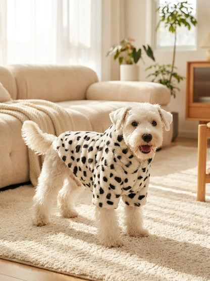 Dalmatian Print Faux Fur Coat for Dogs & Cats