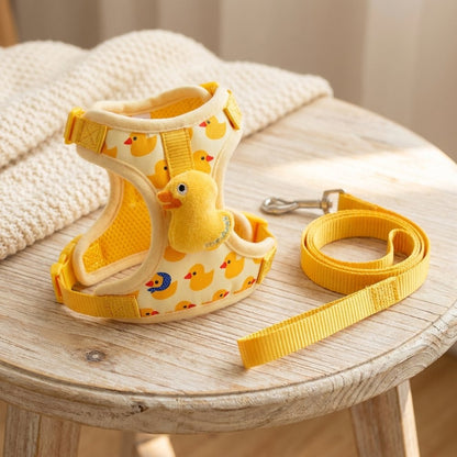 No-Pull Duck & Elephant Cat Harness & Leash Set