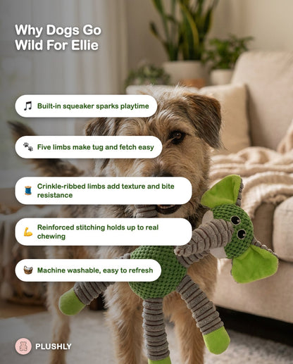 Ellie the Squeaky Elephant Plush