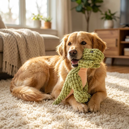 Textured Cord Dino Chew Toy