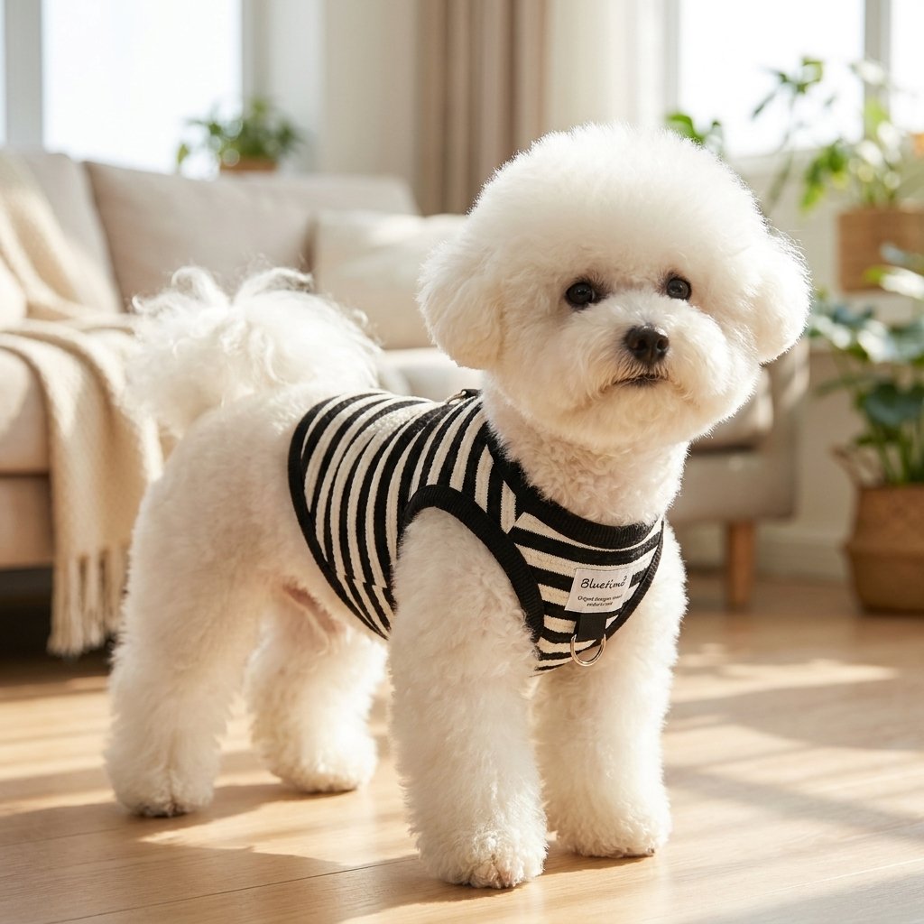 Striped Halter Vest for Dogs & Cats with D-Ring