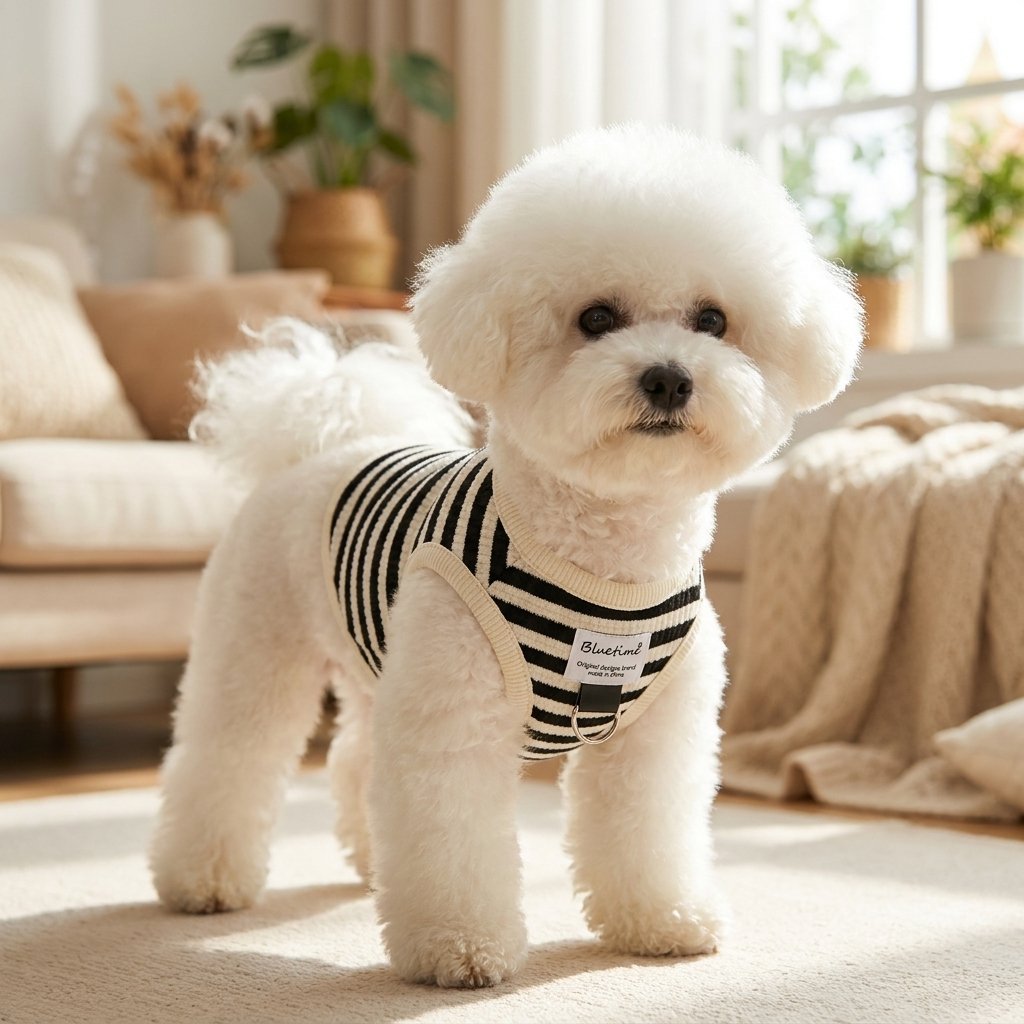 Striped Halter Vest for Dogs & Cats with D-Ring