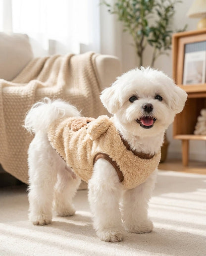 Cozy Critter Flannel Puffer Vest for Dogs