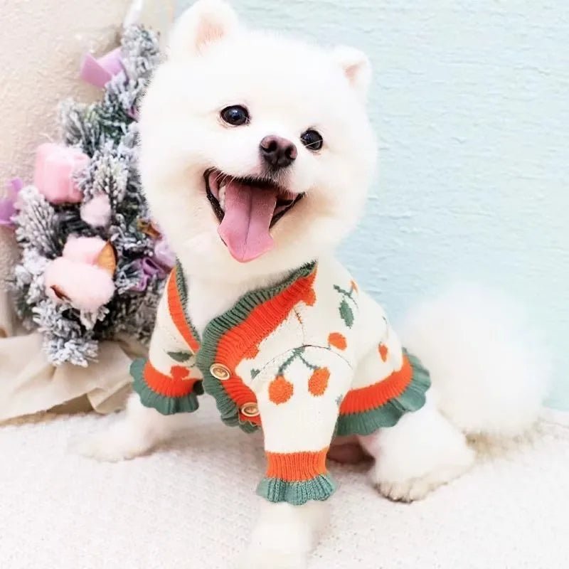 Cherry Garden Button Knit Sweater