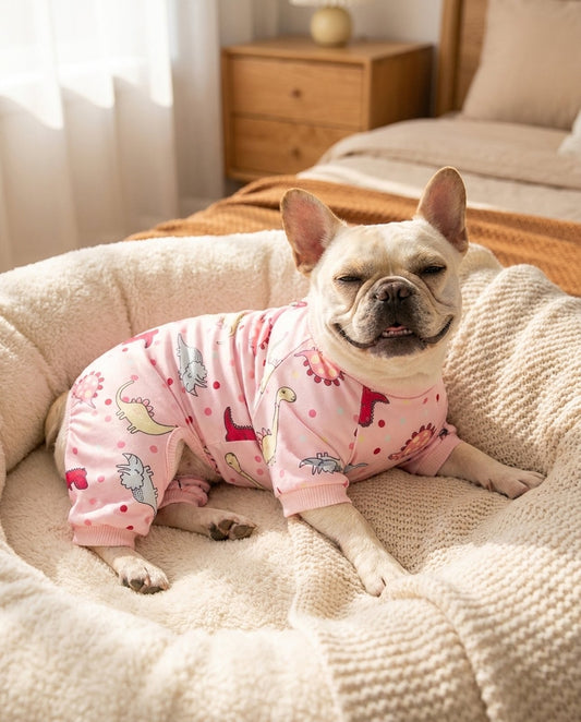 Dino Print Stretch Pajamas for Dogs