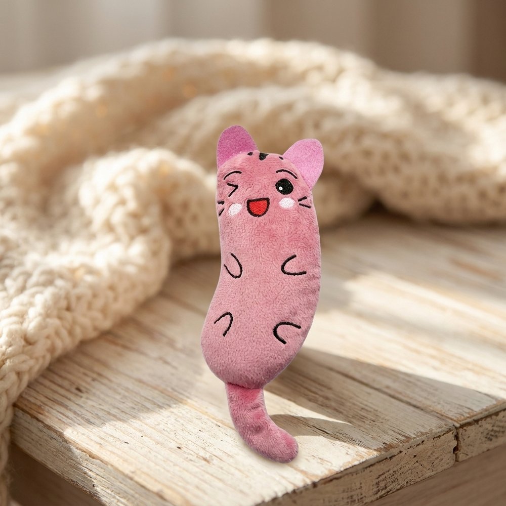 Mini Catnip Plush Chew Toy — Teeth Grinding Kicker Toy for Cats & Kittens