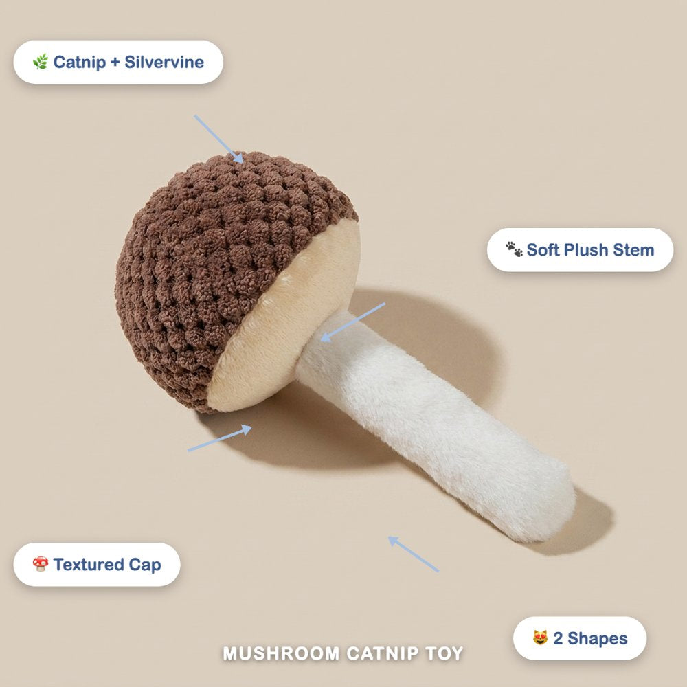 Mushroom Catnip & Silvervine Cat Toy