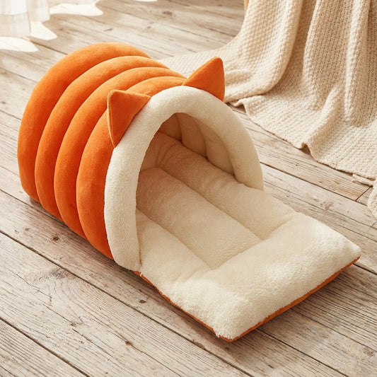 Cozy Cat Ear Enclosed Cave Bed