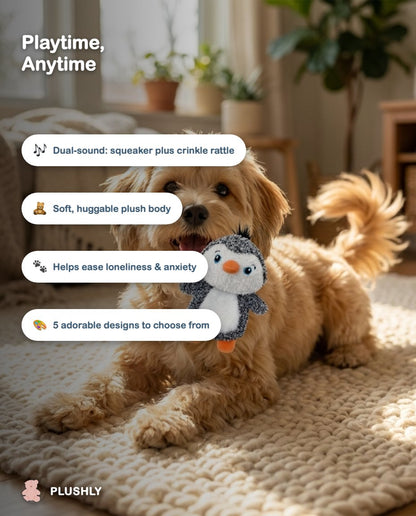 Cuddly Squeaky Plush Companion Toy