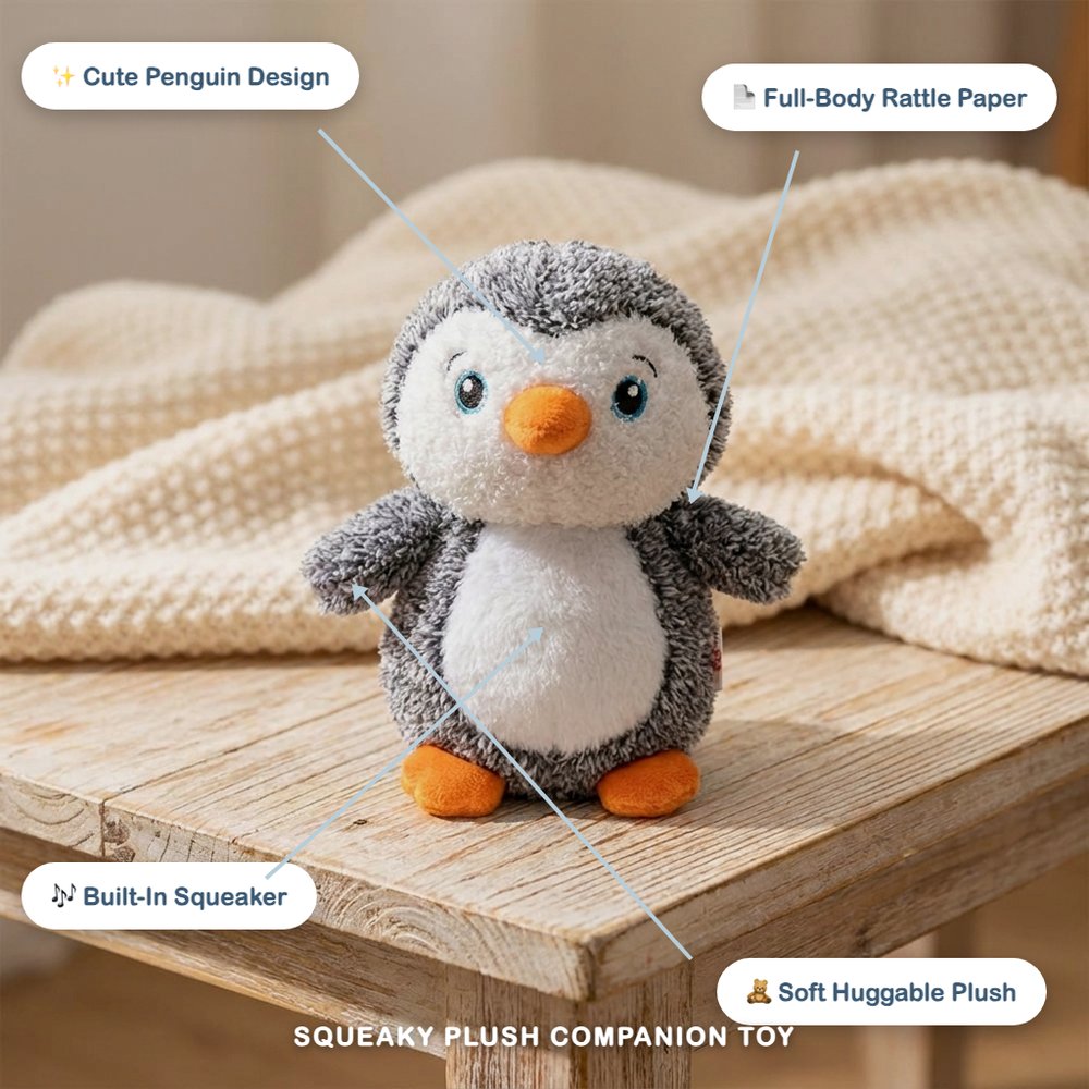 Cuddly Squeaky Plush Companion Toy