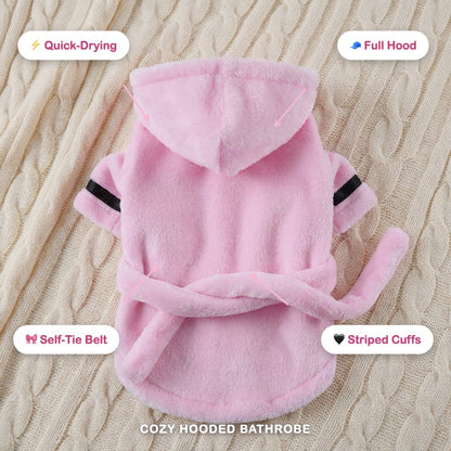 Cozy Hooded Bathrobe for Dogs & Cats