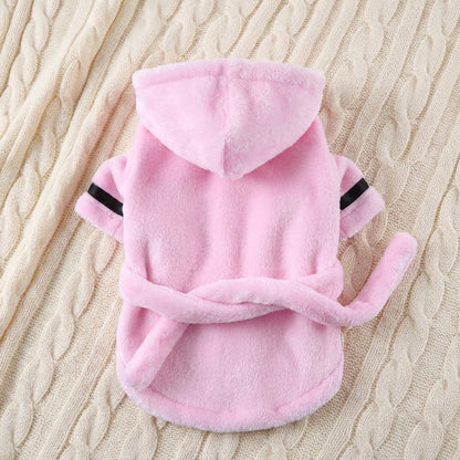 Cozy Hooded Bathrobe for Dogs & Cats