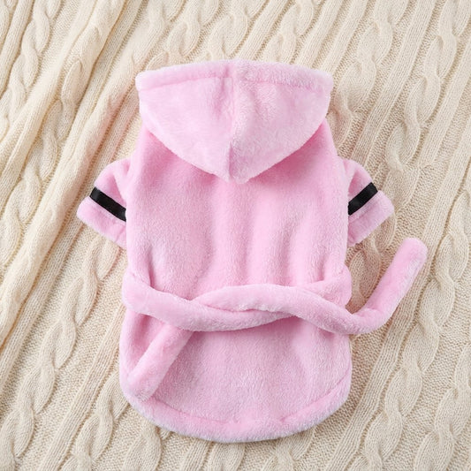 Cozy Hooded Bathrobe for Dogs & Cats