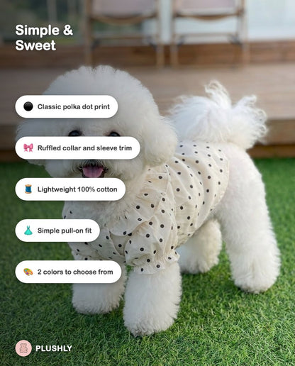 Polka Dot Ruffle Dress for Dogs & Cats