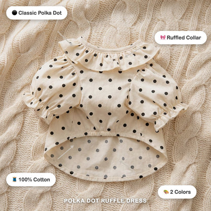 Polka Dot Ruffle Dress for Dogs & Cats