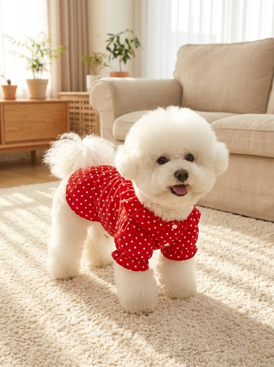 Polka Dot Ruffle Dress for Dogs & Cats